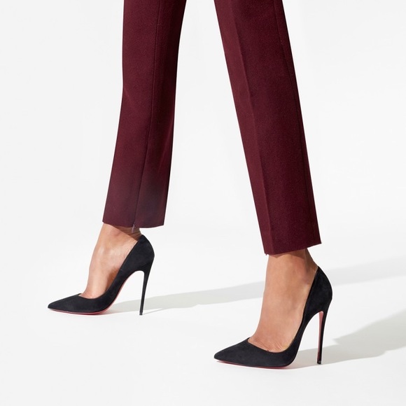 Christian Louboutin So Kate 120 Pumps Shoes Size 37.5 Black Suede - Picture 1 of 13